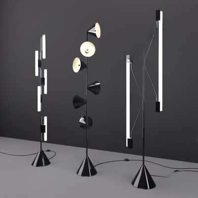 现代落地灯3D模型下载